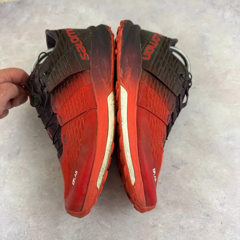 Salomon S/Lab Ultra Men's Size 9.5 Trail Running Shoes Red Sneakers 402139